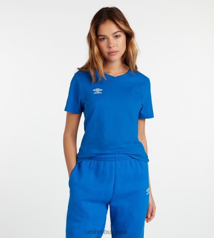 облекло Umbro клубна тениска за свободното време два кралски/бял Жени BVP8P403