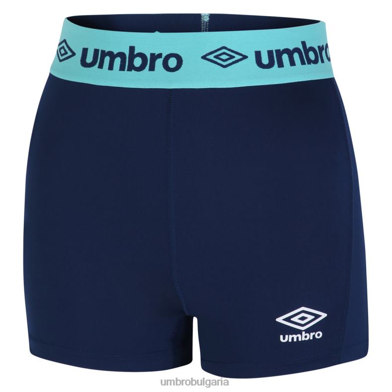 облекло Umbro шорти за цикъл на активно изпълнение тъмносиньо/циан Жени BVP8P511