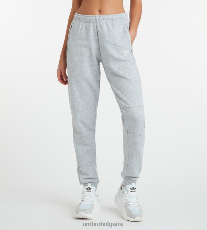 облекло Umbro клубен панталон за свободното време сив мергел/бял Жени BVP8P466