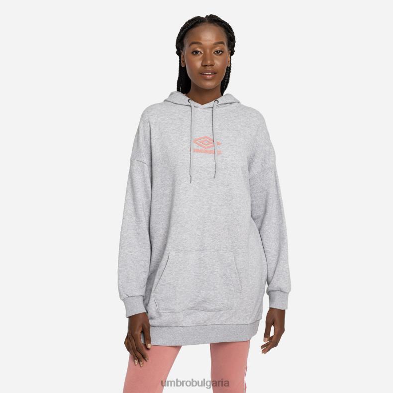 облекло Umbro диамантена огромна качулка сив мергел/розетка Жени BVP8P440