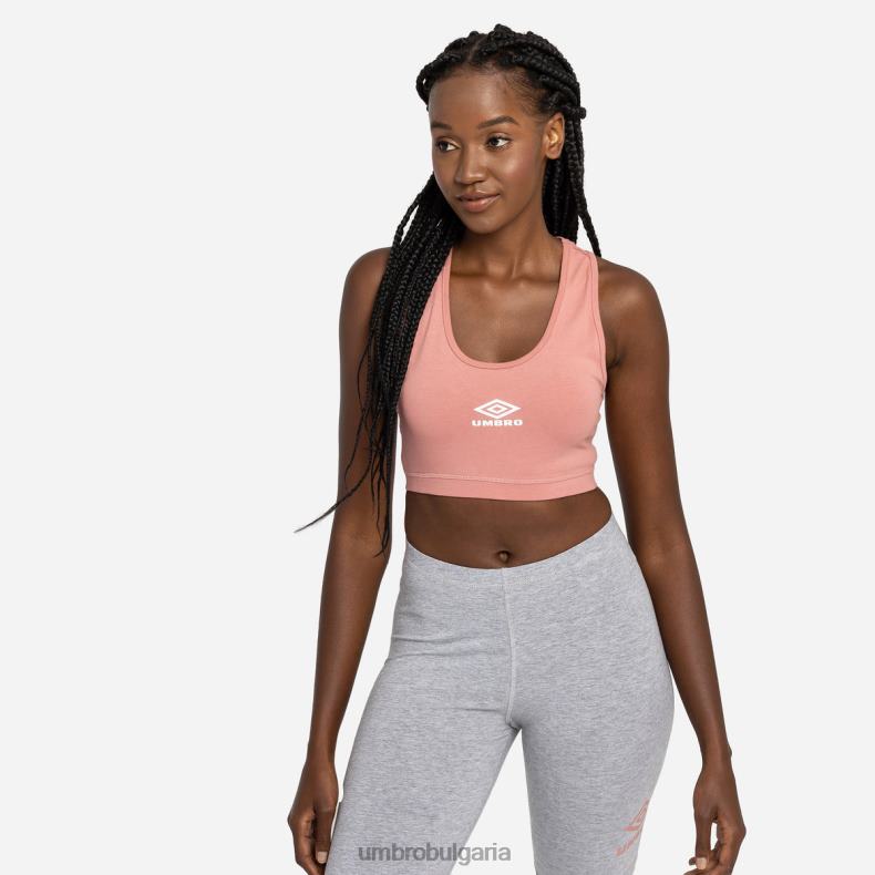 облекло Umbro диамантен спортен сутиен розетка/бял Жени BVP8P530