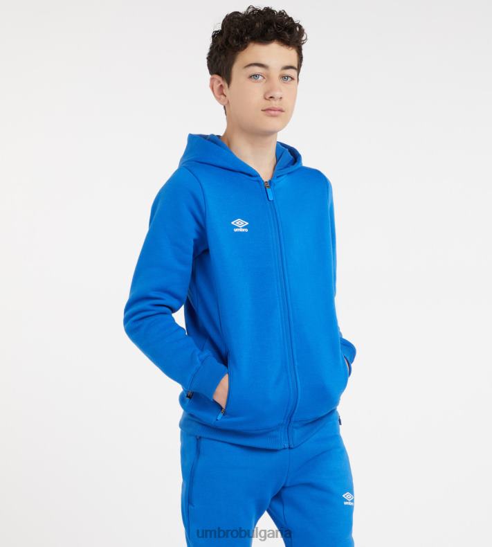 облекло Umbro club leisure zt hoodie junior два кралски/бял деца BVP8P617