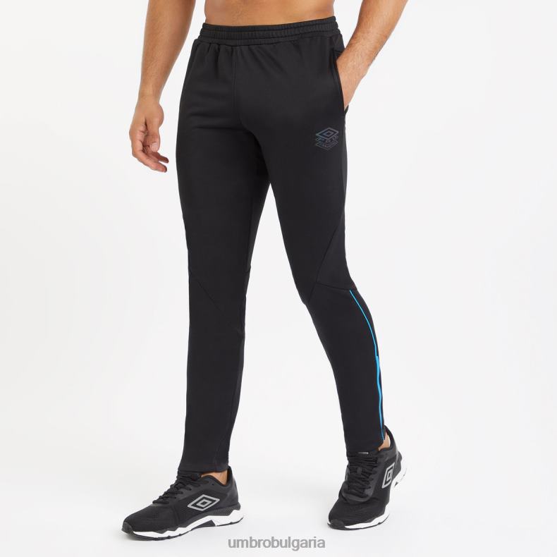 облекло Umbro професионален тренировъчен поли панталон черно/синьо малибу мъже BVP8P162