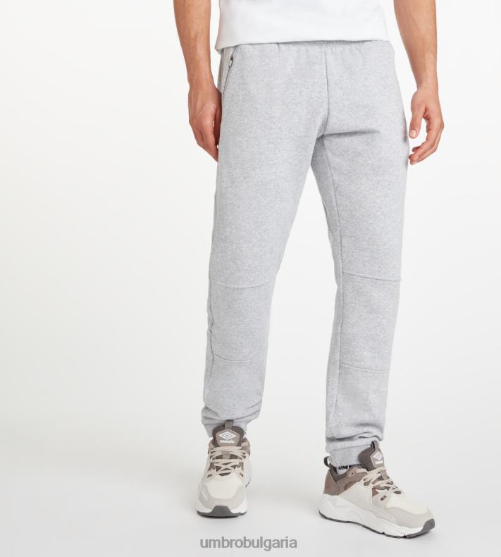 облекло Umbro клубен панталон за свободното време сив мергел/бял мъже BVP8P170