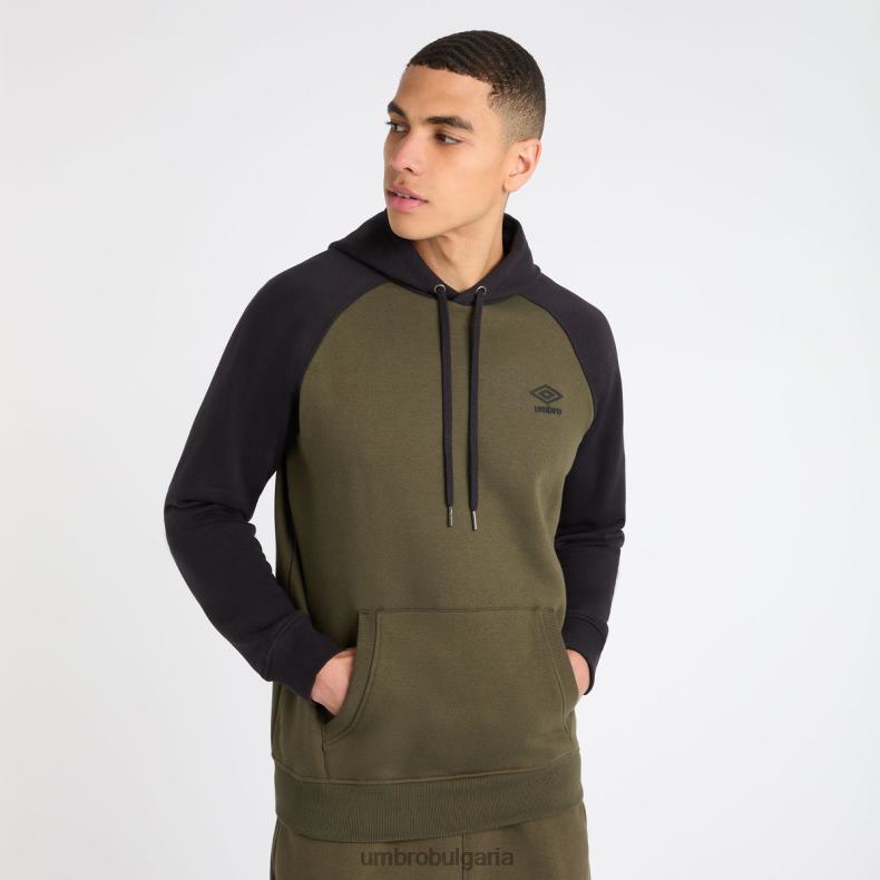 облекло Umbro основна качулка реглан горска нощ/черна мъже BVP8P121