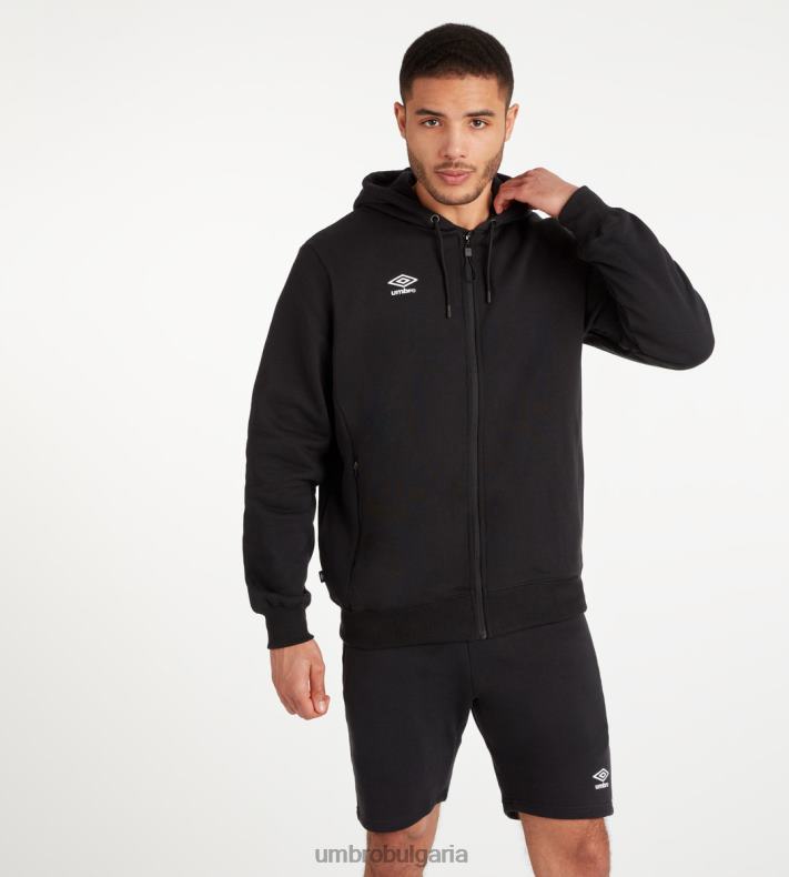 облекло Umbro суичър за клубно свободно време zt Черно бяла мъже BVP8P134