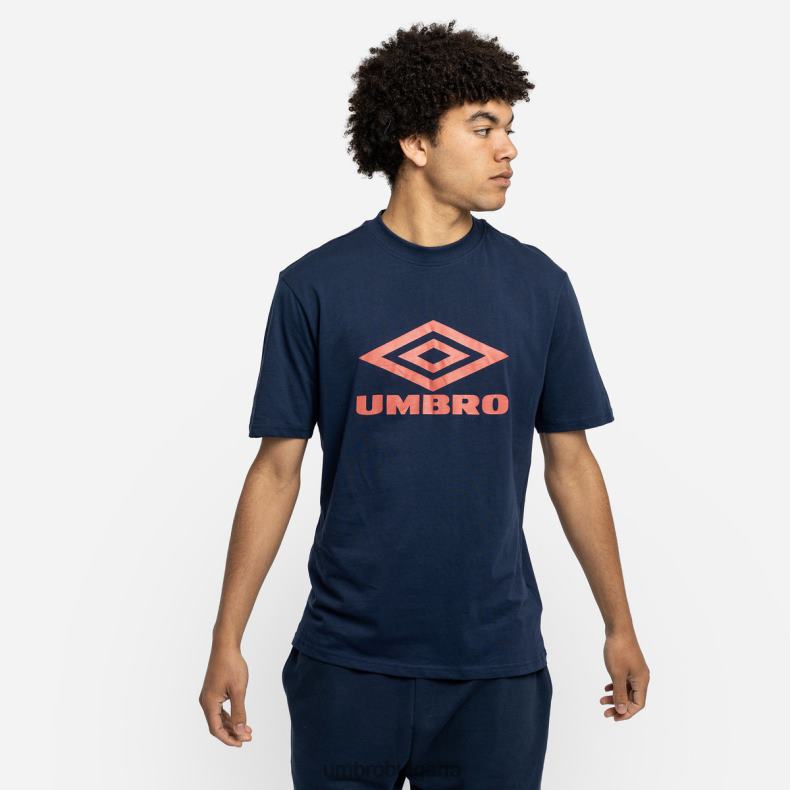 облекло Umbro тениска с диамантено лого индигово настроение/лют сос мъже BVP8P70