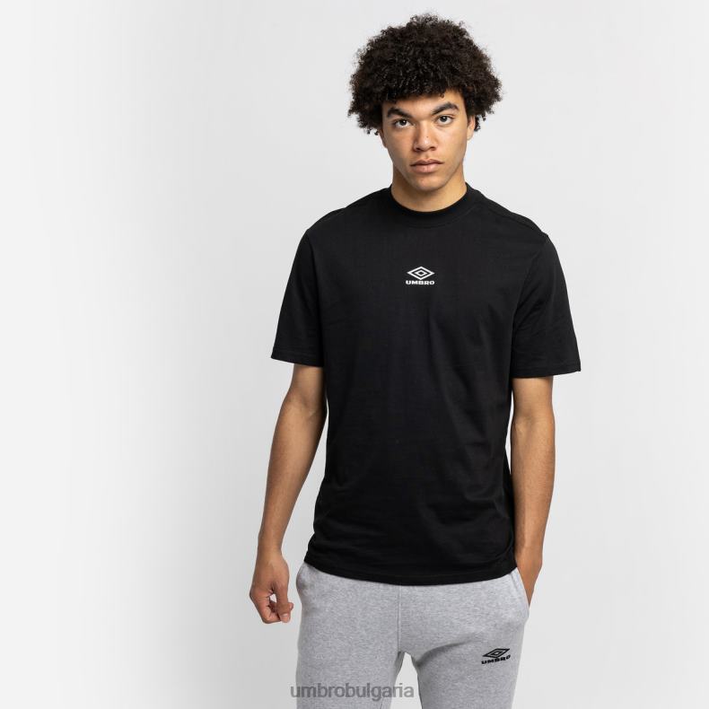 облекло Umbro диамантена тениска с малко лого черна/лунна скала мъже BVP8P72