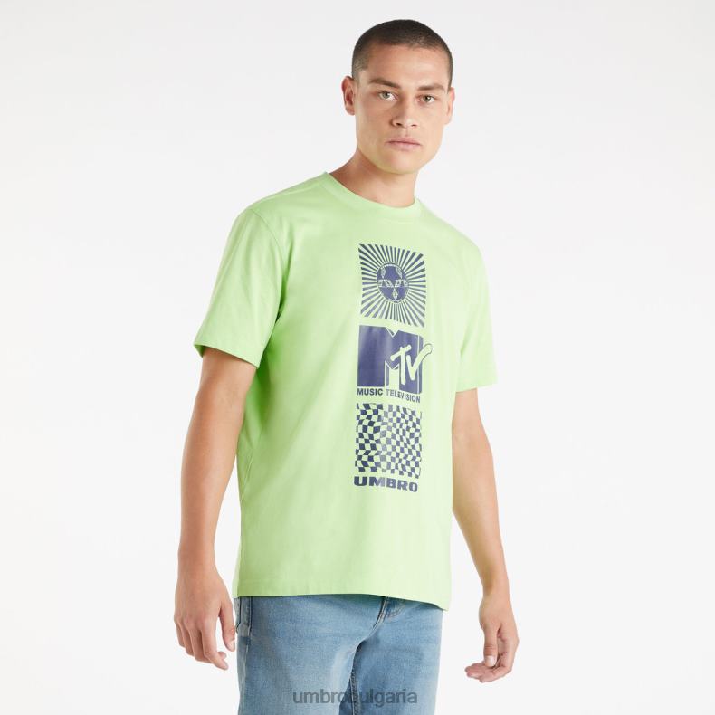 облекло Umbro mtv графична тениска жълт лайм мъже BVP8P21