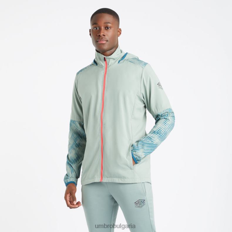 облекло Umbro професионално тренировъчно яке за душ с графики chinois зелено/син корал/гераниум мъже BVP8P233