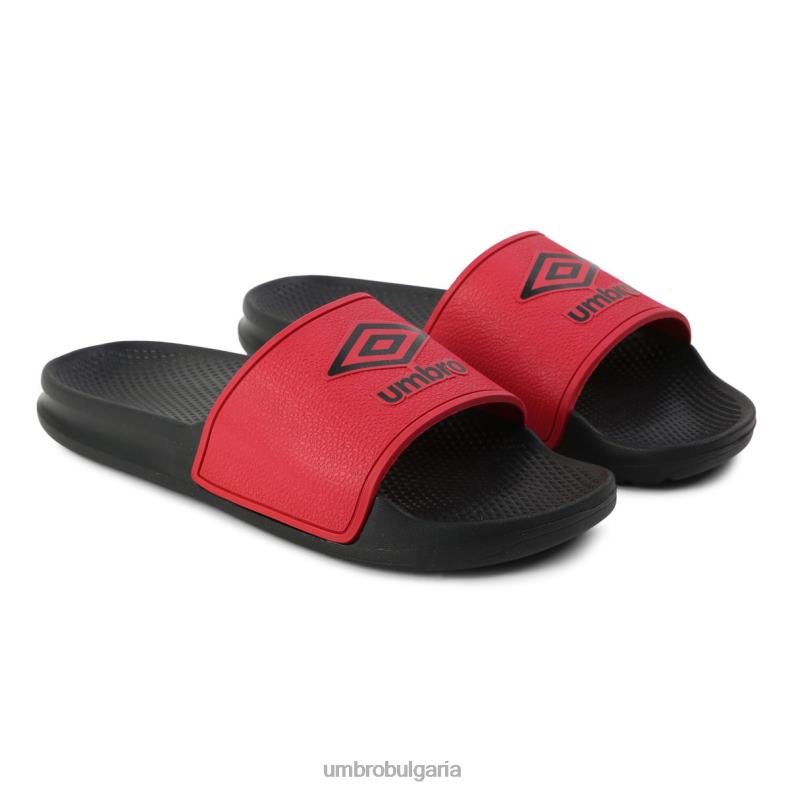обувки Umbro squadra комфорт пързалки vermillion/черно мъже BVP8P335